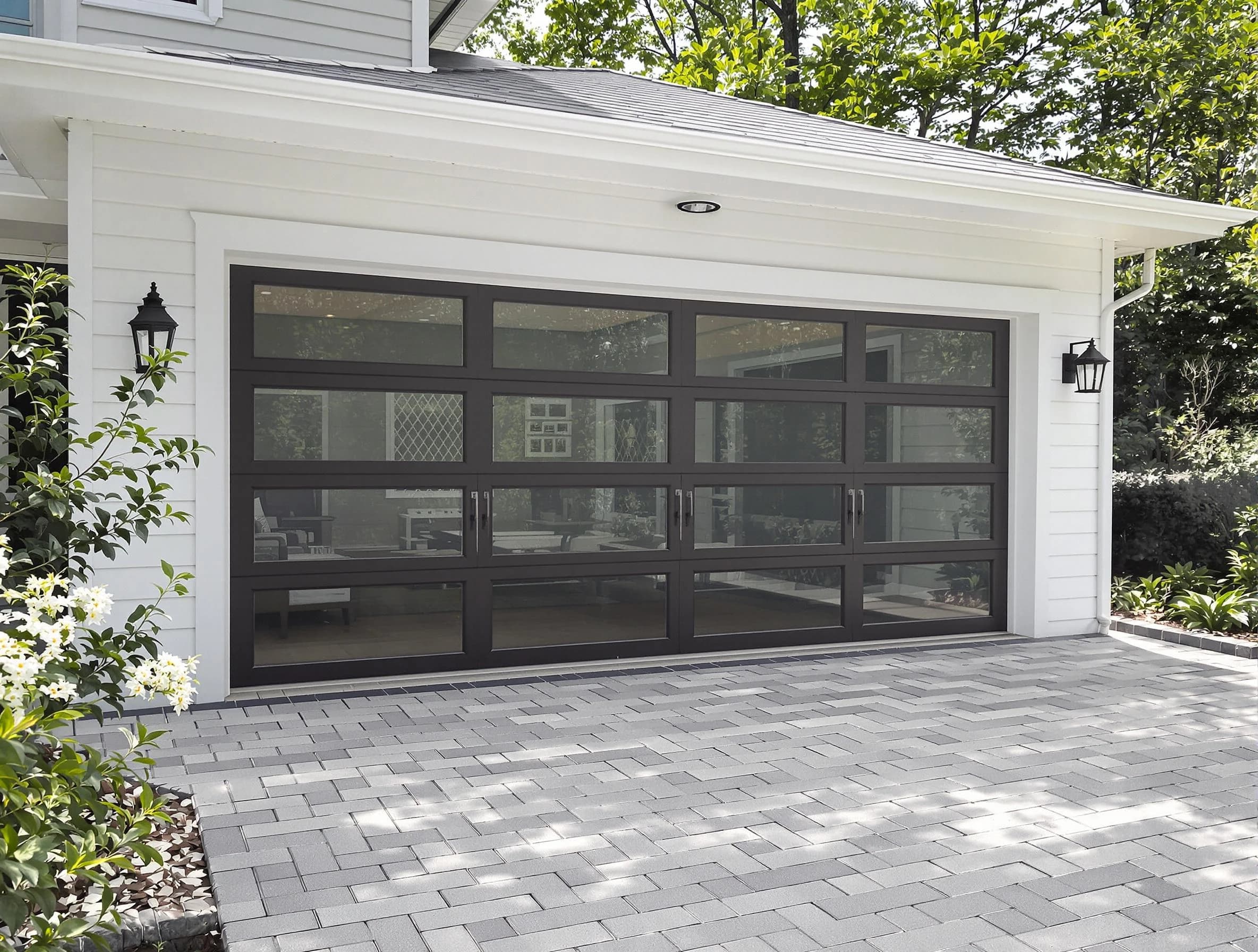 Syracuse Garage Door Repair design specialist presenting custom garage door options to Syracuse homeowner