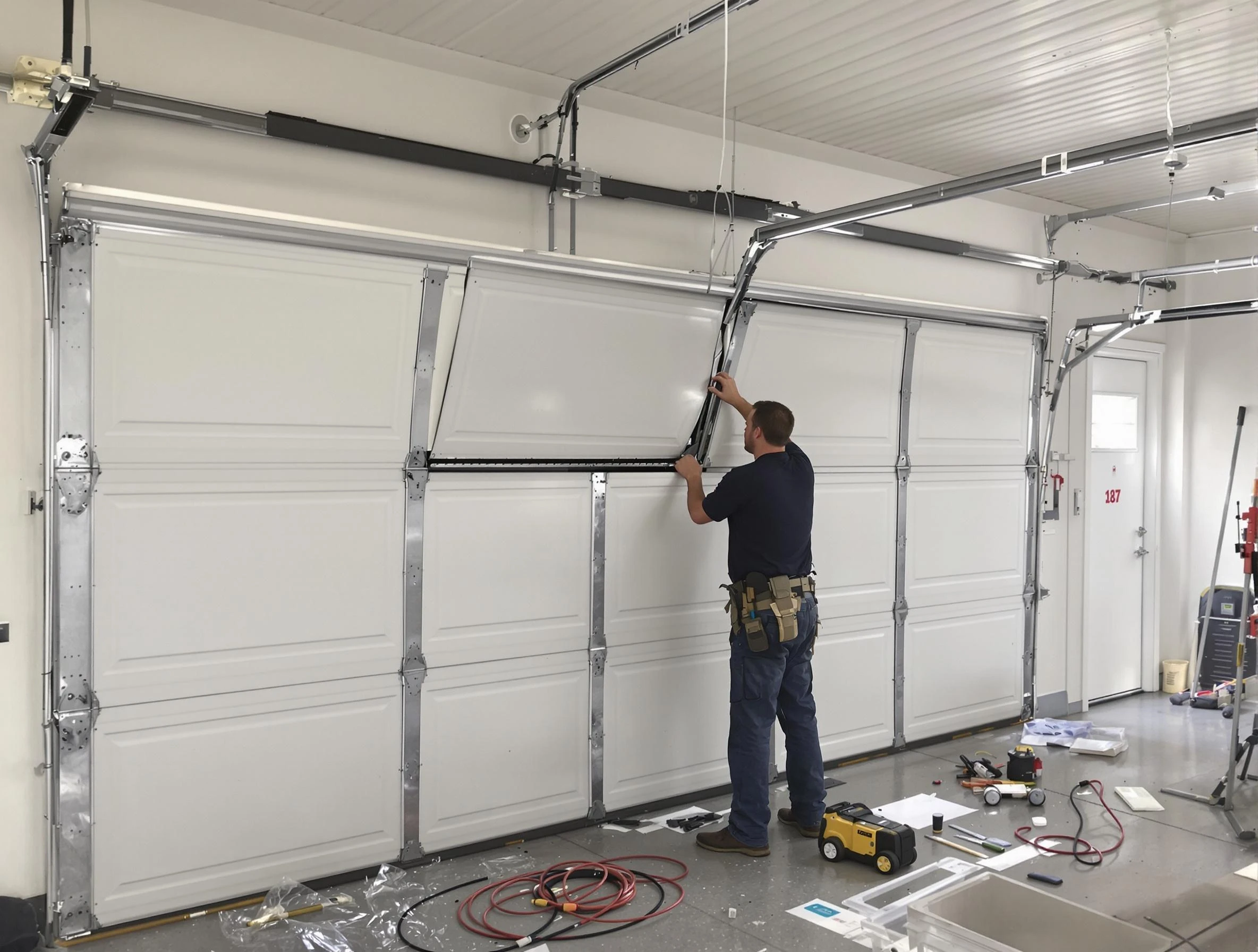 Garage Door Section Replacement in Syracuse